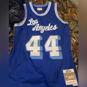 THROWBACK LAKERS MITCHELL N NESS JERRY WEST JERSEY